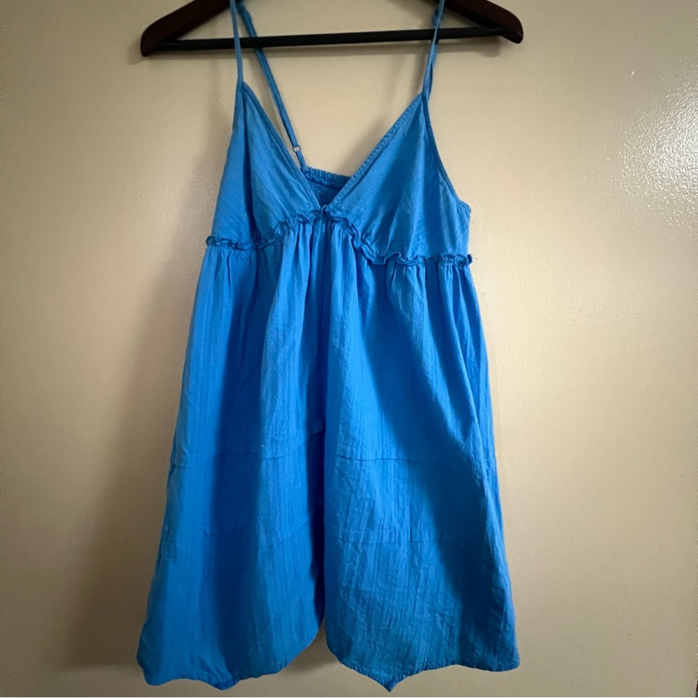 NWT Wild Fable Sundress Womens Blue Tiered Ruffle Dress Size M